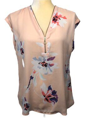 women’s Dynamite Peach Floral blouse